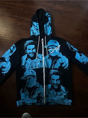 Los Angeles Theatrical Mask Logo Hoodie (Black & Gray)